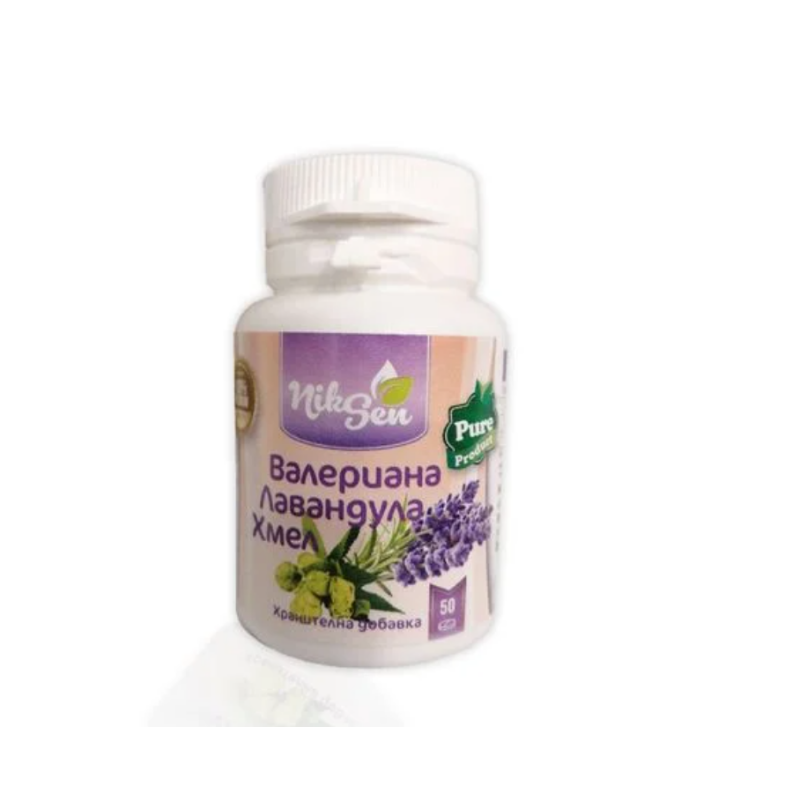 Валериана лавандула хмел таблетки при стрес и нервно напрежение х50 Никсен