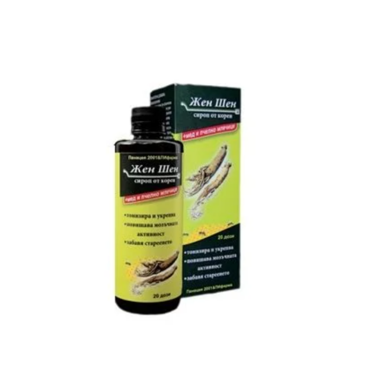 Жен Шен Сироп от корен + мед и пчелно млечице за повишаване на имунитета 400мл Панацея