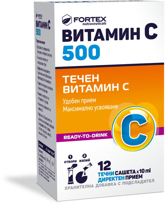 Витамин С течни сашета 500мг х12