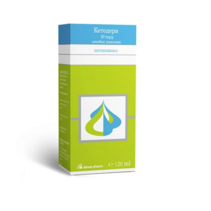 Кетодерм шампоан срещу пърхот, себореен дерматит и разноцветен лишей 120мл