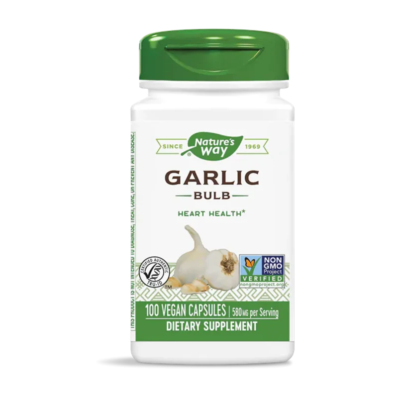 Чесън капсули за здраво сърце и имунитет 580мг х100 Nature&#039;s Way