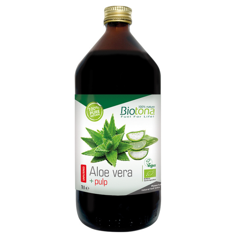 Био сок Алое вера + Pulp нефилтриран 99,7% за общото състояние на организма 1л Biotona