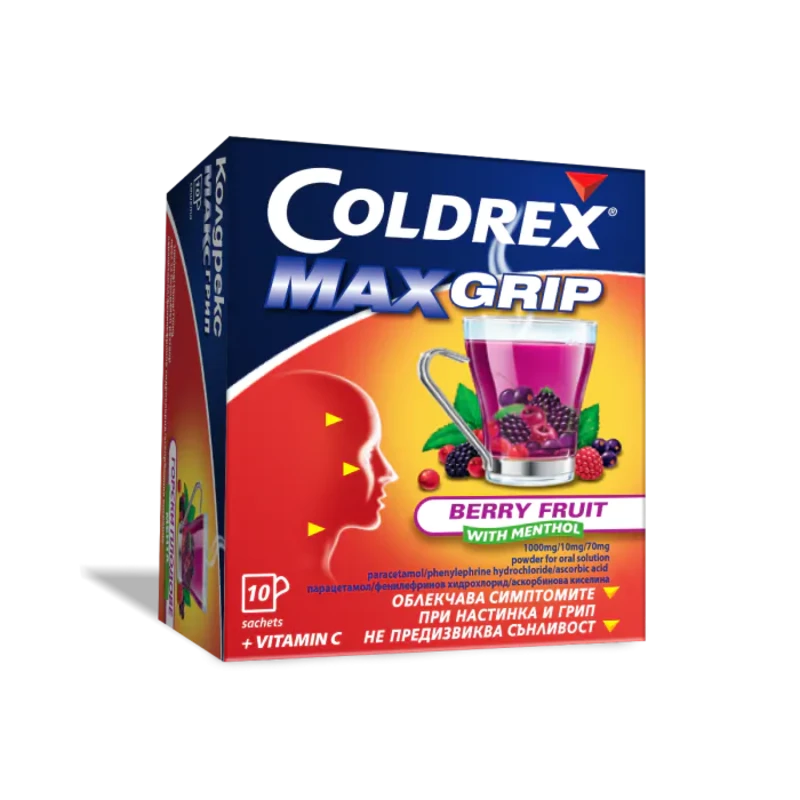Колдрекс МаксГрип горски плодове саше при настинка и грип х10