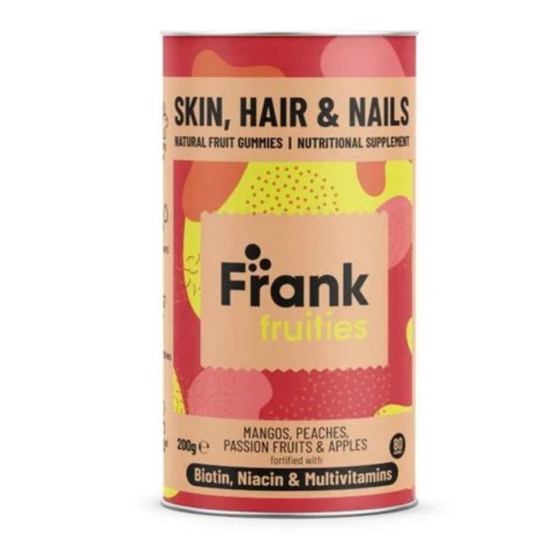 Frank Fruitis Skin, Hair &amp; Nails Желирани витамин с биотин, ниацин и мултивитамини x80