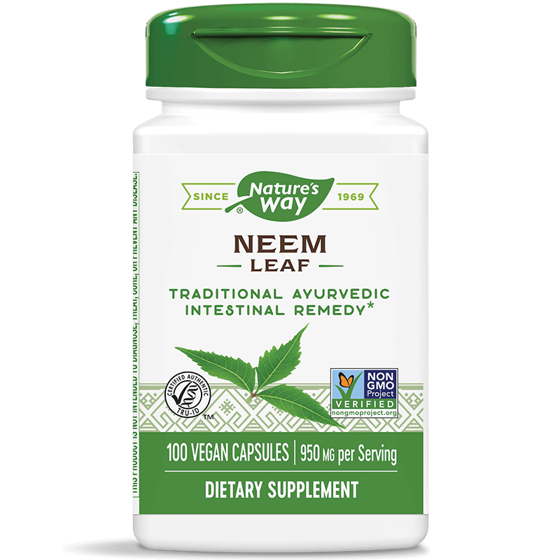 Нийм лист капсули за за здрав стомах 475мг х100 Nature&#039;s Way