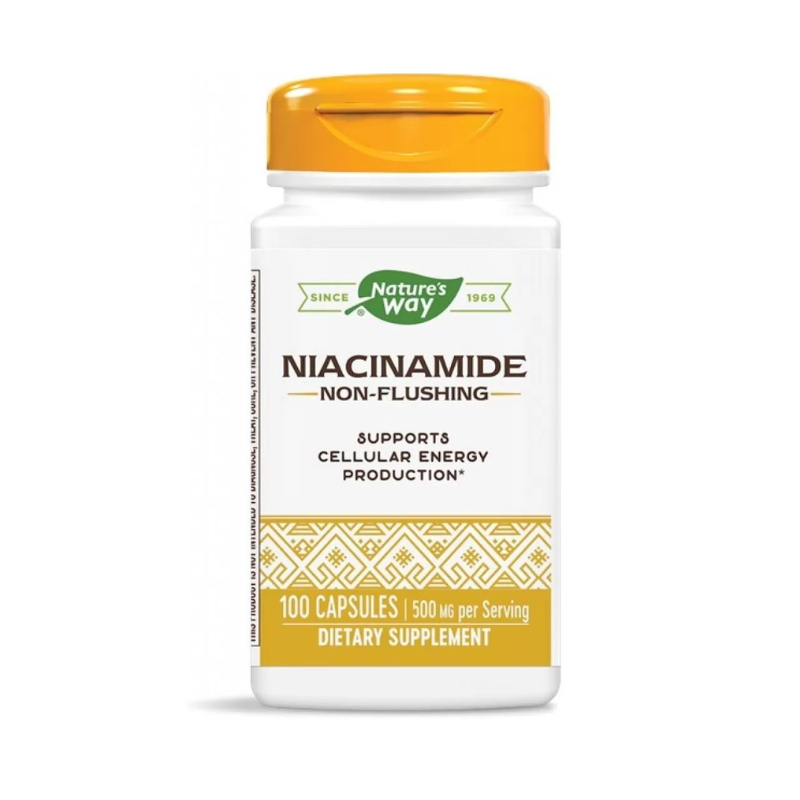 Ниацинамид (Витамин B3) капсули за добра сърдечно-съдова система 500мг х100 Nature's Way
