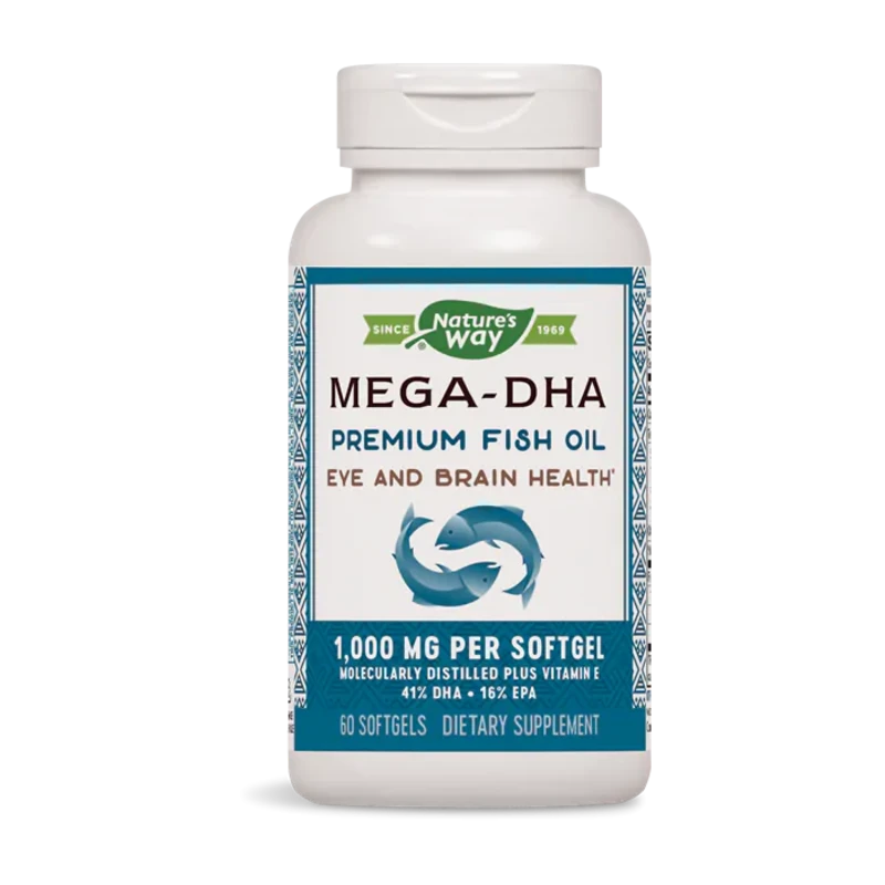 Mega-DHA рибено масло капсули за мозъка и зрението 1000мг х60 Nature&#039;s Way