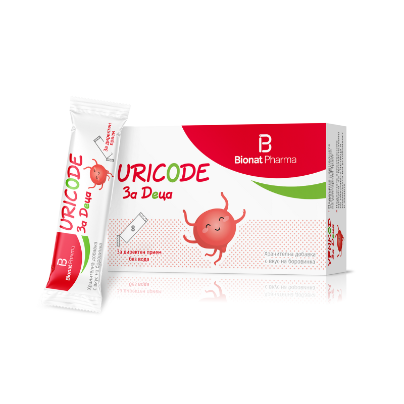 Uricode за деца сашета за здравето на уринарния тракт х8