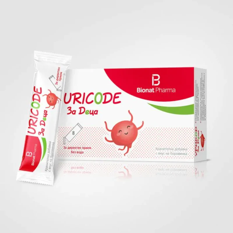 Uricode за деца сашета за здравето на уринарния тракт х8