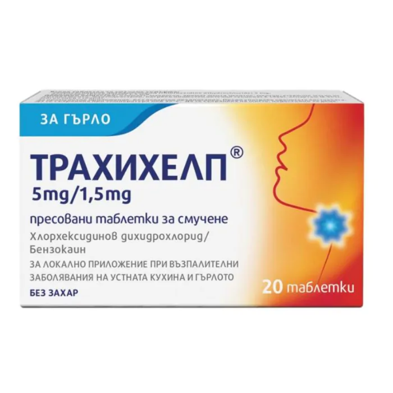 Трахихелп таблетки за смучене при възпалено гърло х20 Sopharma
