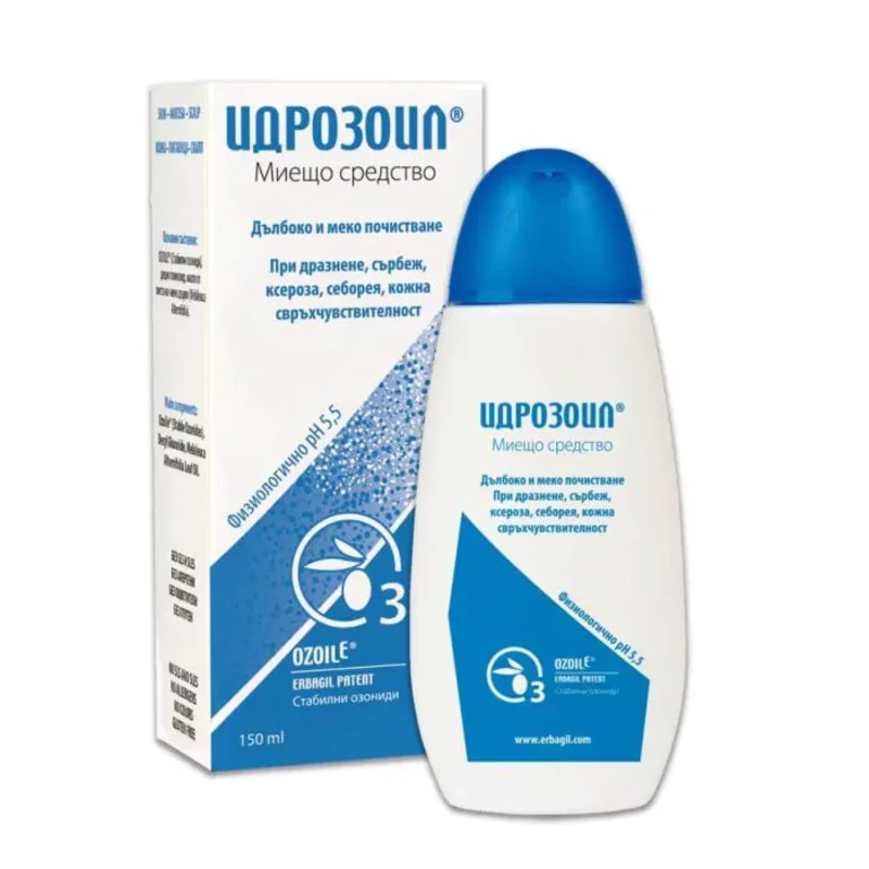 Идрозоил за измиване на чувствителни кожа, лигавици и скалп 150мл